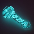 GLASS PIPE GOLD ART GLOW IN DARK GP4518 1CT
